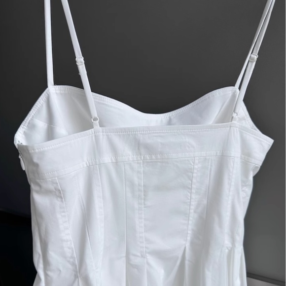 BEST SIMKHAI Kittiya Midi Dress - White Ivory Vacation Summer Causal Cotton - Picture 8 of 11